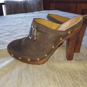 Michael kors studded suede mules